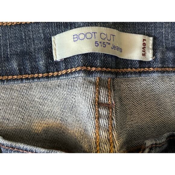 Levis 515 Jeans Womens 10 Short Boot Cut Mid Rise Light Wash Denim Stretch 33x28 - Picture 4 of 10